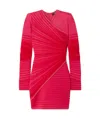Balmain Embroidered Dress - Women's - Viscose/polyester In Red