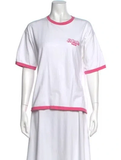 Pre-owned Balmain X Barbie Graphic Print Crew Neck T-shirt In Multi