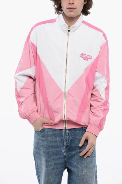 Balmain X Barbie Nylon Multicuts Windbreaker In Pink