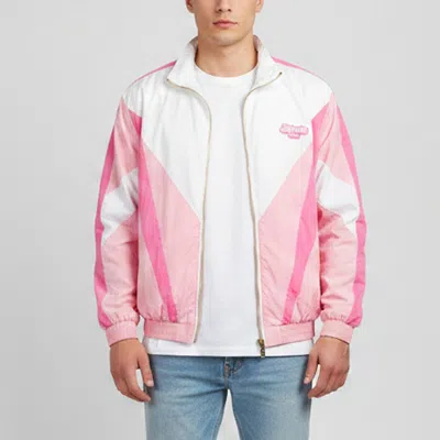 Pre-owned Balmain X Barbie Pink/white Nylon Oversized Track Jacket Xxl