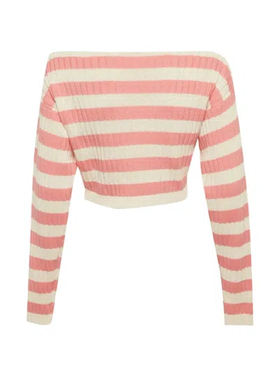 Pre-owned Balmain X Barbie Striped Sweater In Pink