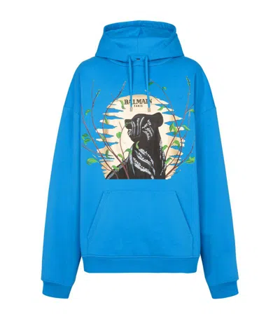 Balmain X Disney The Lion King Hoodie In Blue