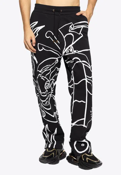 Balmain X Disney The Lion King Enfant Précoce Print Track Trousers