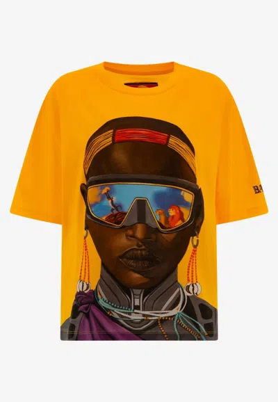 Balmain X Disney The Lion King Nika Mtwana Print T-shirt