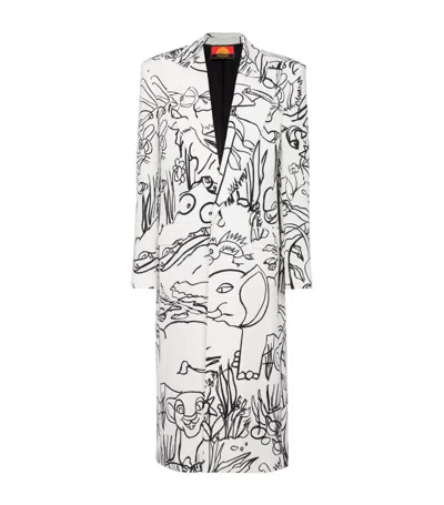 Balmain X Disney The Lion King Overcoat In White