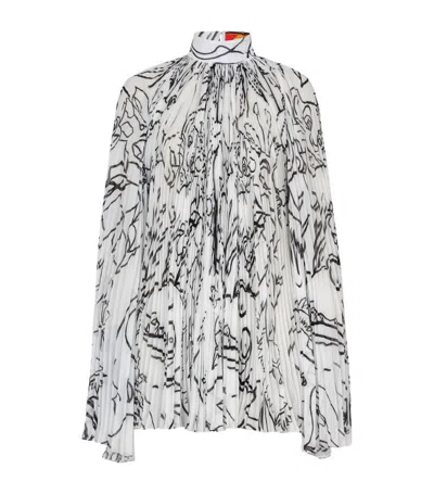 Balmain X Disney The Lion King Pleated Blouse In White