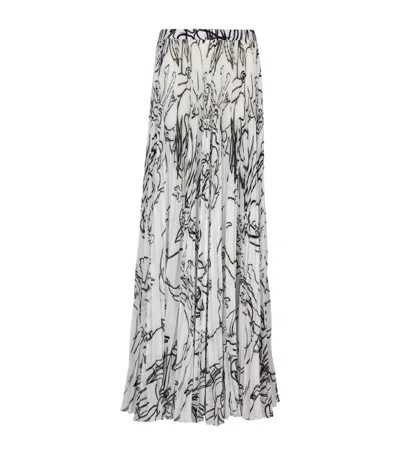 Balmain X Disney The Lion King Pleated Maxi Skirt In White