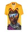 Balmain Shirt With Graphic Print For Disney In Yellow