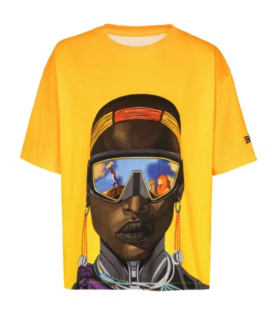 Balmain X Disney The Lion King Nika Mtwana Print T-shirt In Yellow