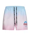 Balmain X Evian Gradient Swim Shorts In White