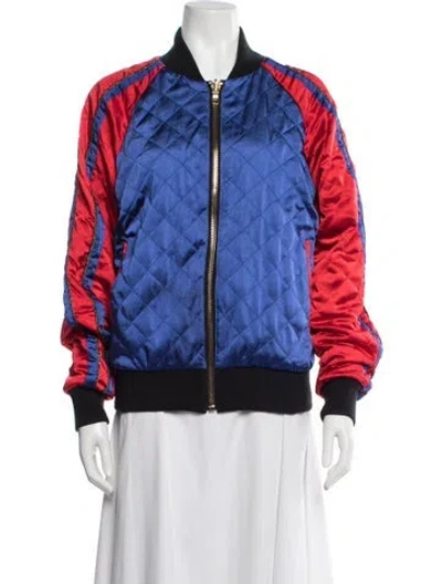 Pre-owned Balmain X Puma Colorblock Pattern Bomber Jacket In Multi