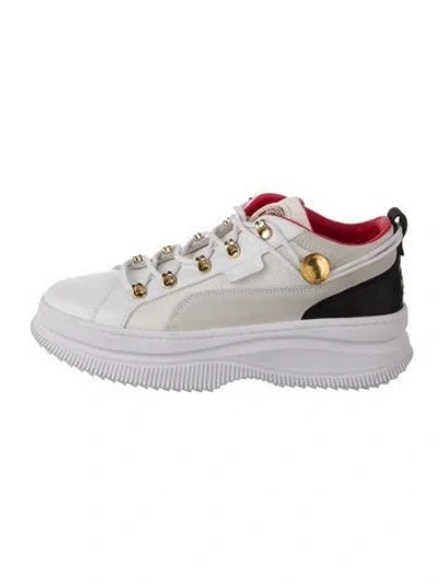 Pre-owned Balmain X Puma Leather Sneakers In Neutral