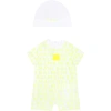 Balmain Yellow Set For Babykids With Logo In Yellow