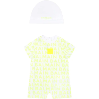 Balmain Yellow Set For Babykids With Logo