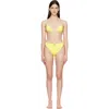 Balmain Yellow Triangle High Brief Bikini In Yellow