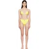 Balmain Yellow Triangle High Brief Bikini In Yellow