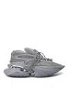 Balmain Unicorn Wave Fleece Sneakers In Grey