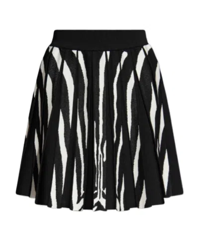 Balmain Minirock Mit Zebramuster In Black