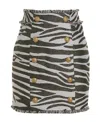 Balmain Lurex Zebra Skirts Multicolor In Black