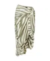 Balmain Zebra-print Midi Skirt In White