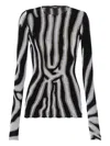 Balmain Zebra-print Velvet Bodycon Top In Animal Print