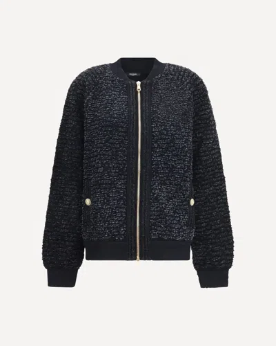 Balmain Zip Jacket With Sequin Details In Black