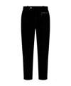 Balmain Black Zip-pocket Straight Trousers In Black