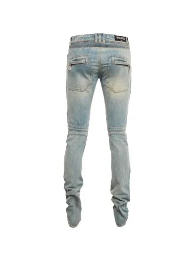 Pre-owned Balmain Zip-pockets Trousers In Blue