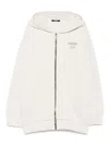 Balmain Zip-up Hoodie In White