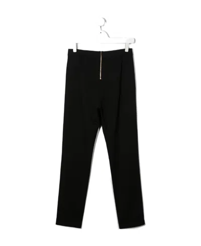Balmain Zip-up Straight-leg Trousers In Black
