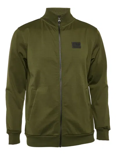 Pre-owned Balmain Zip-up Sweatshirt In Green