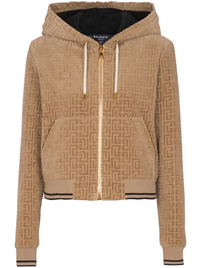 Balmain Zipped Classic Clothing In Brown