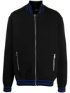 Balmain Drop Shoulder Knitted Bomber Jacket In Schwarz
