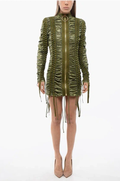 Balmain Zipped Lace-up Dress