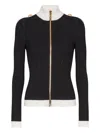 Balmain Zipped Turtleneck Knit Cardigan Clothing In Black