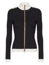 Balmain Zipped Turtleneck Knit Cardigan Clothing In Black