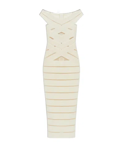 Balmain Zipper Dress In White