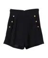 Balmain Zipper Shorts In Black