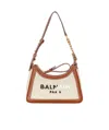 Balmain Zippered Shoulder Bag In Brown