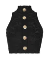 Balmain Baroque Pattern Buttoned Top In Multi