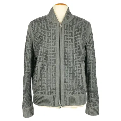 Pre-owned Balmain Zip-up Jacket In Gray