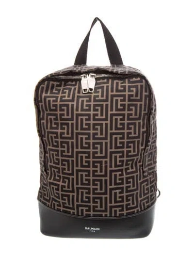 Pre-owned Balmain Zucca Ff Backpack In Multicolor