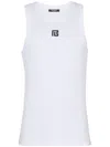 Balmain Logo-embroidered Tank Top