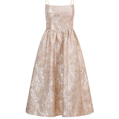 Balou Gold Womens Jacquard Dress