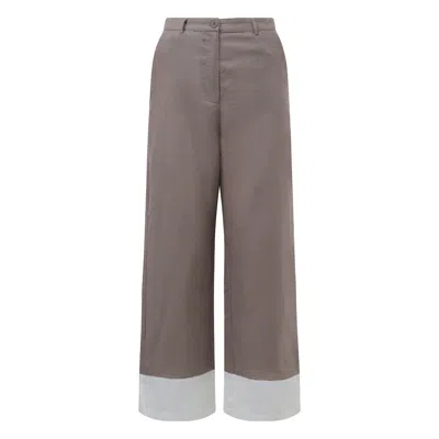 Balou Women's Grey Linen Trousers