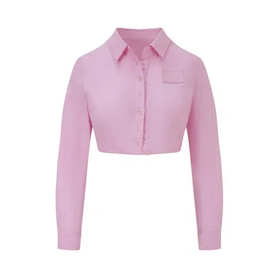 Balou Women's Pink / Purple Cropped Shirt Candy Pink In Pink/purple