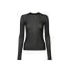 Balou Women's Translucent Fitted Top Black In Black