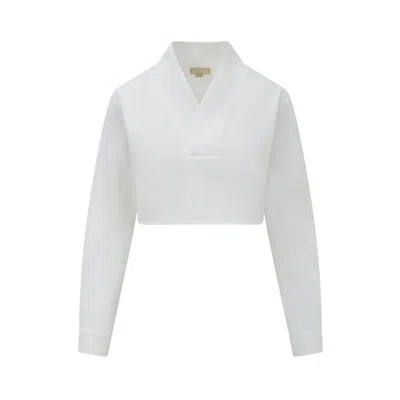 Balou Women's V-collar Shirt White