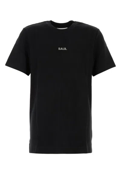Balr. Black Crewneck Logo T-shirt In Jetblack