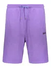 Balr. Cotton Bermuda Shorts In Purple